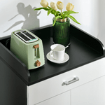 HOMCOM-Mobiletto-con-Cassetto-e-Ripiano-Regolabile-per-Cucina-Soggiorno-e-Anticamera-in-MDF-60x40x90cm-Bianco-e-Nero