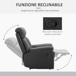 HOMCOM-Poltrona-Relax-Reclinabile-Imbottita-Ergonomica-con-Poggiapiedi-Similpelle-80-x-97-x-107cm-Nero