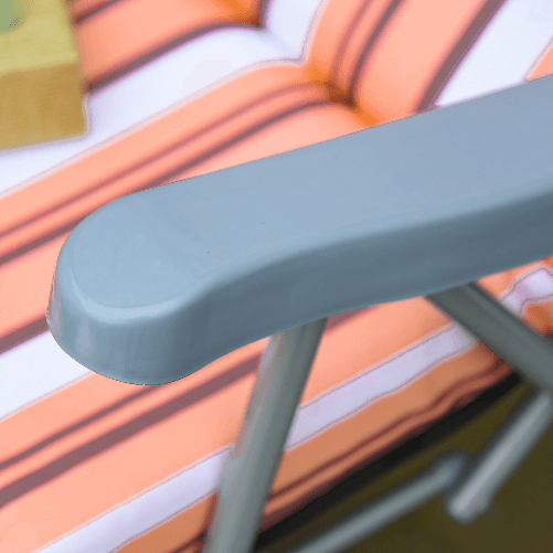 Outsunny-Sedia-Sdraio-per-Esteri-Set-2-Pezzi-Reclinabile-5-Posizioni-con-Cuscino-60x75x102cm-Grigio-Arancione