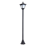 Outsunny Lampada da Giardino Lampada da Terra LED da Esterno a Energia Solare Impermeabile IP44, 15x15x120 cm, Nero