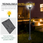 Outsunny-Lampada-da-Giardino-Lampada-da-Terra-LED-da-Esterno-a-Energia-Solare-Impermeabile-IP44-15x15x120-cm-Nero