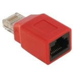 DeLOCK RJ45 Crossover Adapter male - female RJ45 M/F Rosso