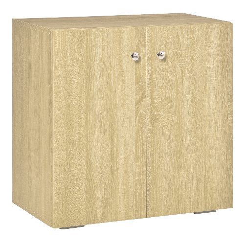HOMCOM-Mobiletto-Multiuso-a-2-Ante-per-Soggiorno-o-Ufficio-70x39x70cm---Color-Legno