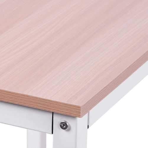 HOMCOM-Scrivania-Angolo-Spaziosa-in-Legno-e-Metallo-Rovere-e-Bianco