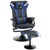 Vinsetto-Set-2-Pezzi-Poltrona-Gaming-Reclinabile-Inclinabile-a-130°-con-Sgabello-Poggiapiedi-Nero-e-Blu-Scuro