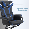 Vinsetto-Set-2-Pezzi-Poltrona-Gaming-Reclinabile-Inclinabile-a-130°-con-Sgabello-Poggiapiedi-Nero-e-Blu-Scuro