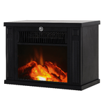 HOMCOM-Camino-Elettrico-da-Terra-Potenza-600W-1200W-in-Plastica-e-Vetro-Temperato-Nero-34x17x25cm