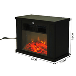 HOMCOM-Camino-Elettrico-da-Terra-Potenza-600W-1200W-in-Plastica-e-Vetro-Temperato-Nero-34x17x25cm