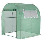 Outsunny-Serra-da-Giardino-a-Tunnel-con-Porte-e-Finestre-Avvolgibili-in-PE-Verde-180x180x200cm