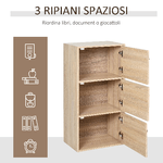 HOMCOM-Mobiletto-Multiuso-con-3-Ripiani-in-Legno-e-3-Ante-per-Casa-o-Ufficio-48-x-34-x-100cm