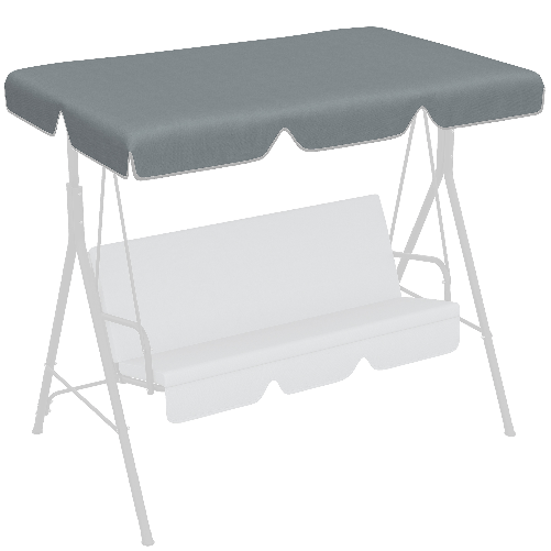 Outsunny-Tettuccio-di-Ricambio-per-Dondolo-in-Poliestere-con-Protezione-UV50--192x144cm-Grigio-Scuro