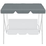 Outsunny-Tettuccio-di-Ricambio-per-Dondolo-in-Poliestere-con-Protezione-UV50--192x144cm-Grigio-Scuro