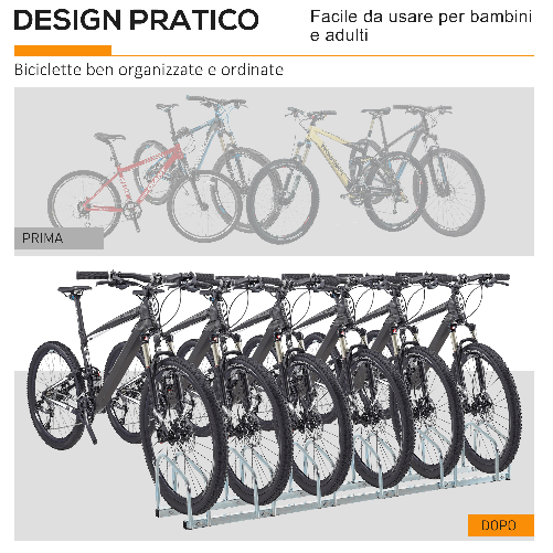 HOMCOM-Rastrelliera-Portabiciclette-Parcheggio-per-6-Biciclette-in-Acciaio-179x33x27-cm-Argento