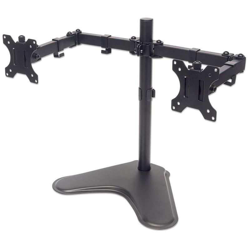 Manhattan-461559-supporto-da-tavolo-per-Tv-a-schermo-piatto-813-cm-32-Nero-Scrivania--TV---Monitor-Mount-Desk-Double-Lin