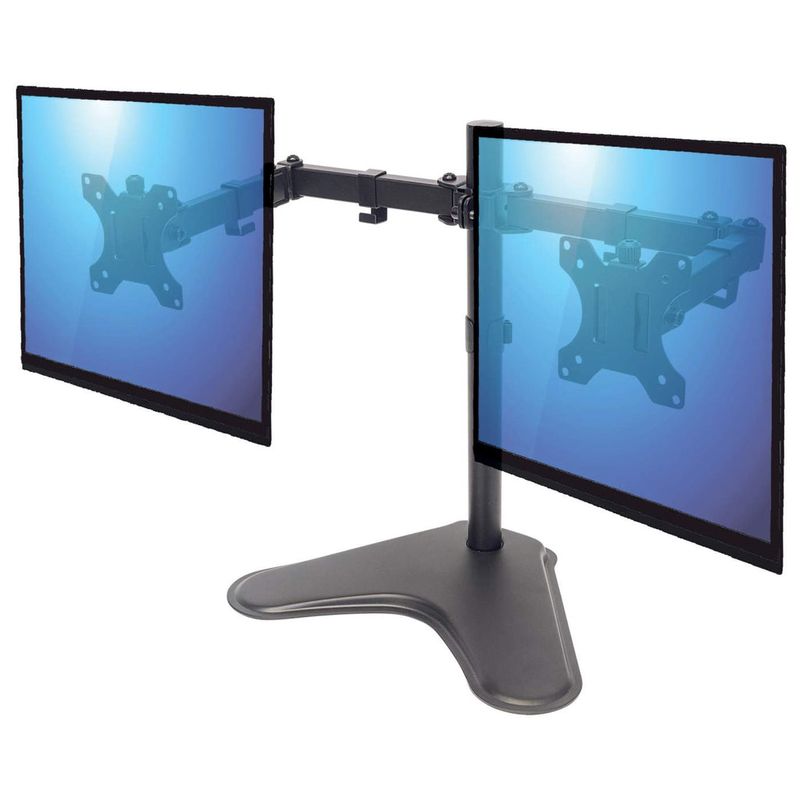 Manhattan-461559-supporto-da-tavolo-per-Tv-a-schermo-piatto-813-cm-32-Nero-Scrivania--TV---Monitor-Mount-Desk-Double-Lin