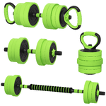 SPORTNOW-Pesi-da-Palestra-Set-4-in-1-da-40kg-totali-utilizzabile-come-Kettlebell-Manubri-e-Bilancieri