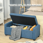 HOMCOM-Panca-Fondoletto-con-Vano-Contenitore-in-Tessuto-120x50x44cm---Blu