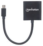 Manhattan-152549-cavo-e-adattatore-video-0195-m-Mini-DisplayPort-DVI-I-Nero--MINI-DISPLAYPORT-TO-DVI-D-ADAP----19.5CM-4K