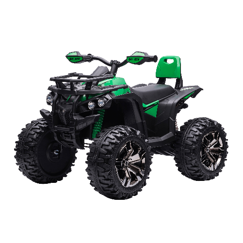 HOMCOM-Quad-per-Bambini-Elettrico-12V-con-Fari-e-Batteria-Ricaricabile-Eta-3-5-Anni-100x65x73cm-Verde