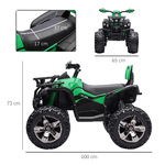 HOMCOM-Quad-per-Bambini-Elettrico-12V-con-Fari-e-Batteria-Ricaricabile-Eta-3-5-Anni-100x65x73cm-Verde