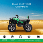 HOMCOM-Quad-per-Bambini-Elettrico-12V-con-Fari-e-Batteria-Ricaricabile-Eta-3-5-Anni-100x65x73cm-Verde