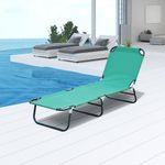 Outsunny-Sdraio-da-Giardino-Pieghevole-con-Schienale-Reclinabile-su-4-Posizioni-190x56x28cm-Verde