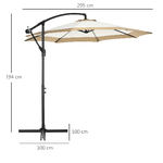 Outsunny-Ombrellone-3x2-m-da-Giardino-in-Acciaio-e-Poliestere-con-Base-a-Croce-e-Presa-d-Aria-Marrone-e-Crema