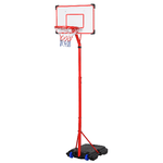 HOMCOM Canestro Basket per Bambini Portatile Regolabile con Tabellone e Piantana