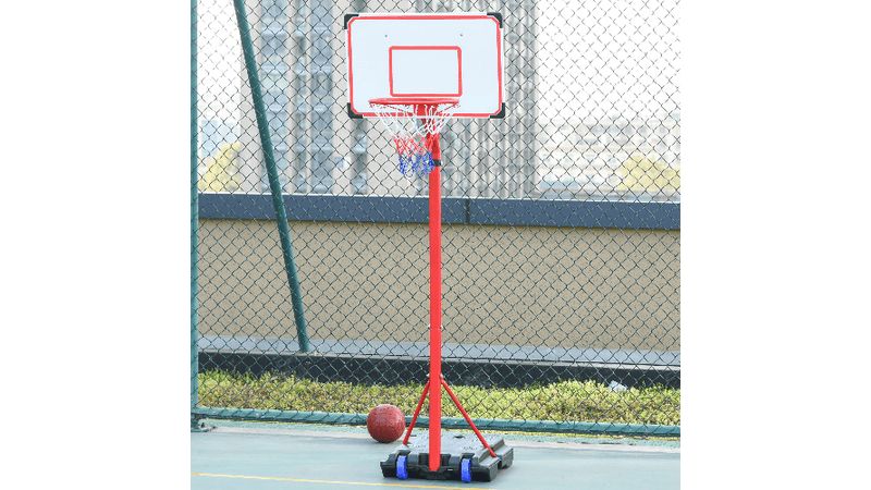 HOMCOM Canestro Basket per Bambini Portatile Regolabile con Tabellone e  Piantana