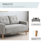 HOMCOM-Divano-2-Posti-Compatto-Design-Moderno-Stile-Nordico-Schienale-Trapuntato-Colore-Grigio