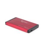 Gembird EE2-U3S-2-R contenitore di unità di archiviazione Custodia per Disco Rigido (HDD) Rosso 2.5"