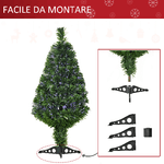 HOMCOM-Albero-di-Natale-Artificiale-con-90-Rami-in-PVC-e-Fibra-Ottica-90cm-Verde