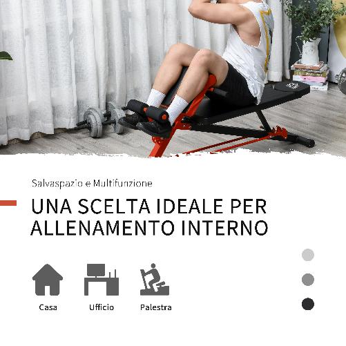 HOMCOM-Panca-Piana-Palestra-Panca-Pesi-Regolabile-per-Allenamento-a-Casa-Panca-Palestra-Multifunzione-con-1-Regolazione-Piana-e-2-Reclinazioni-4-Regolazioni-del-Piede-Nero