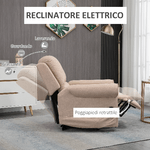 HOMCOM-Poltrona-Alzapersona-Reclinabile-fino-a-135°-con-Telecomando-Poggiapiedi-e-Seduta-Imbottita-88x92x106-cm-Marrone-Chiaro