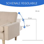 HOMCOM-Divano-Letto-3-Posti-con-Schienale-Regolabile-su-3-Livelli-2-Cuscini-e-Braccioli-Rimovibili-Beige-185x84x85cm