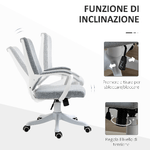 Vinsetto-Sedia-da-Ufficio-Ergonomica-con-Altezza-Regolabile-e-Funzione-Dondolo---Grigio