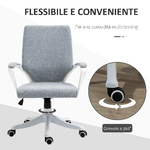 Vinsetto-Sedia-da-Ufficio-Ergonomica-con-Altezza-Regolabile-e-Funzione-Dondolo---Grigio