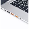 SMARTKEEPER-ESSENTIAL-6x-USB-A-Blocker-con-1x-chiave-di-blocco-Basic-arancione