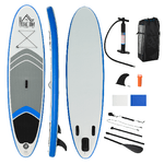 HOMCOM Tavola SUP Gonfiabile con Accessori Inclusi, Stand Up Paddle per Adulti e Teenager, 305x80x15cm Blu e Bianco