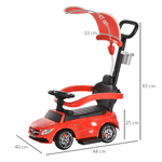 HOMCOM-Macchina-con-Maniglione-per-Bambini-Licenza-Mercedes-Tettuccio-e-Barre-di-Sicurezza-Rimovibili-Rosso