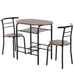 HOMCOM-Set-da-Pranzo-3-Pezzi-Tavolo-con-2-Sedie-Marrone-Legno-e-Nero