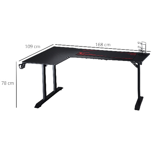 HOMCOM-Scrivania-Angolare-per-Gaming-e-Ufficio-con-Gancio-per-Cuffie-Porta-Tazza-Supporto-Gamepad-e-Tappetino---Nero