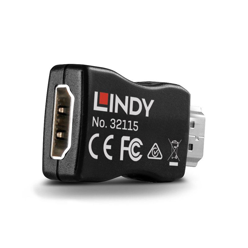 Lindy-32115-adattatore-per-inversione-del-genere-dei-cavi-HDMI-Nero--Hdmi-2.0-Edid-Emulator---Warranty-24M-