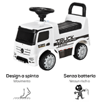 HOMCOM-Macchina-Mercedes-a-Spinta-per-Bambini-con-volante-Eta-12-36-Mesi-Bianco