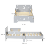 ZONEKIZ-Letto-per-Bambini-3-6-Anni-con-Motivi-a-Stelle-e-Luna-in-Pannelli-di-MDF-e-Truciolato-143x76x49-cm