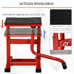 DURHAND-Cavalletto-Alzamoto-in-Acciaio-max-150kg-con-Superficie-in-Gomma-e-Manovella-48x34x43-cm-Rosso