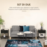 HOMCOM-Comodino-Moderno-Set-2-Pezzi-con-Cassetto-e-Ripiano-Aperto-per-Camera-da-Letto-e-Soggiorno-in-MDF-e-Acciaio-45x40x60cm-Nero