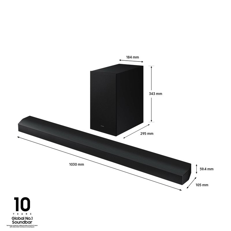 Samsung-HW-B750D-ZF-Serie-B-Soundbar-5.1-Canali-6-Speaker-Wireless-Dolby-Alexa-e-Google-Assistant-colore-Black