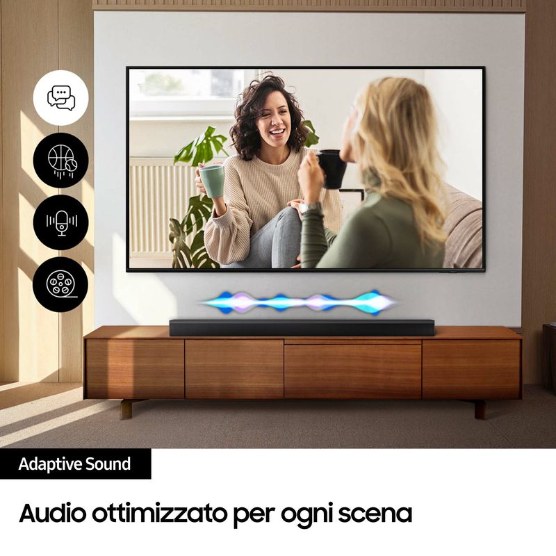 Samsung-HW-B750D-ZF-Serie-B-Soundbar-5.1-Canali-6-Speaker-Wireless-Dolby-Alexa-e-Google-Assistant-colore-Black