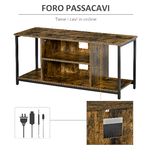 HOMCOM-Mobile-TV-da-Salotto-in-Stile-Industriale-Legno-e-Acciaio-110x40x50cm